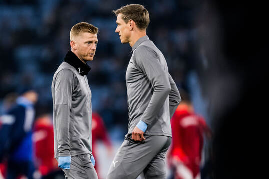 Anders Christiansen and Søren Rieks of Malmö FF