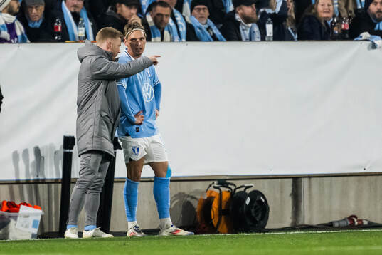 Anders Christiansen and Jens Stryger Larsen of Malmö FF