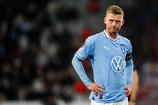Anders Christiansen of Malmö FF looks dejected
