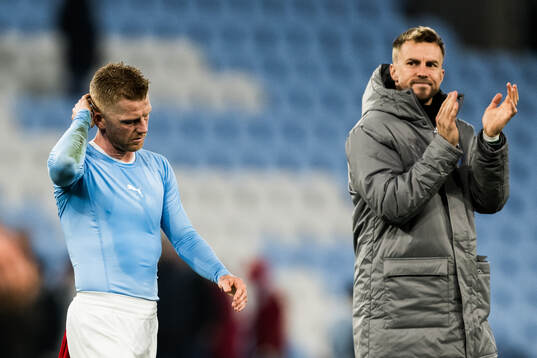 Anders Christiansen and Ricardo Friedrich of Malmö FF look