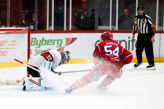 Timrås Jonathan Dahlén och Malmö Redhawks målvakt