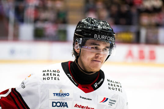 Malmö Redhawks Axel Sundberg jublar