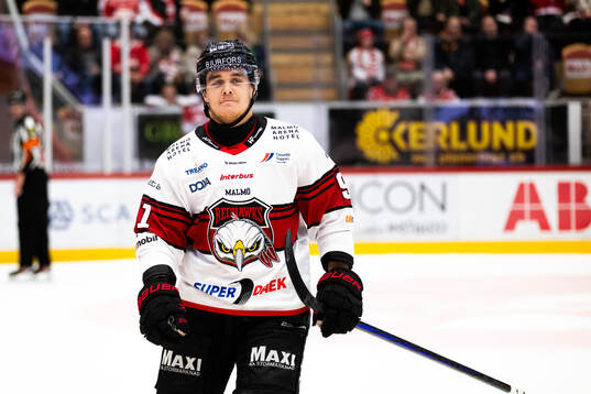 Malmö Redhawks Axel Sundberg jublar