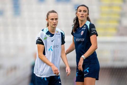 Caroline Graham Hansen and Ingrid Syrstad Engen of the