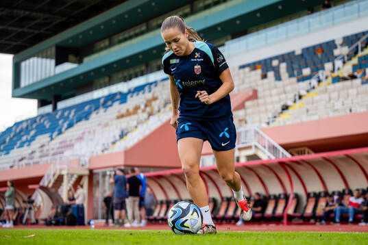 Guro Reiten of the Norwegian women's national football team