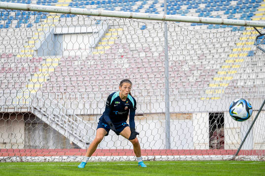 Goalkeeper Cecilie Fiskerstrand of the Norwegian women's