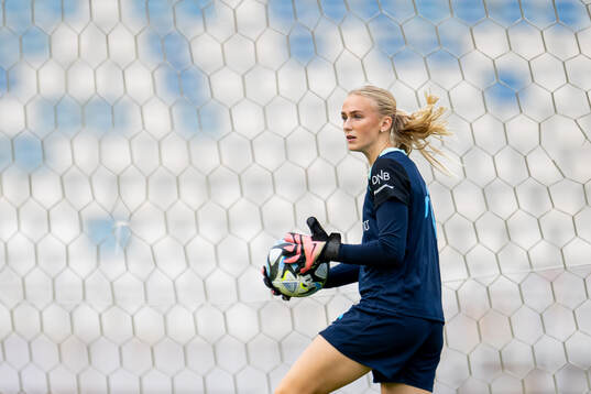 Goalkeeper Selma Panengstuen of the Norwegian women's