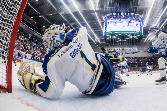 Leksands målvakt Marcus Gidlöf