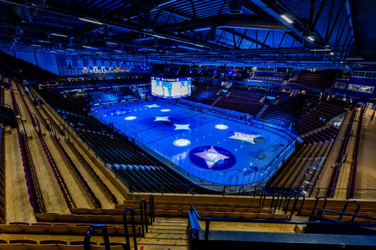 Tegera Arena innan ishockeymatchen i SHL mellan Leksand och