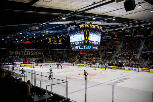 Interiör vy av ABB Arena Nord