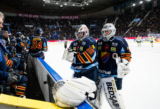 Djurgårdens målvakt Hugo Hävelid och målvakt Viktor