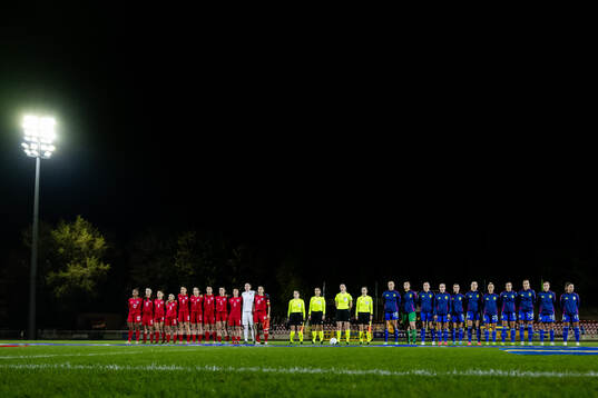 Players of Luxembourg and Sweden