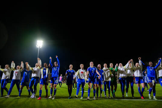 Players of Sweden celebrate