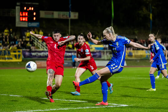 Andreia Machado of Luxembourg and Stina Blackstenius of