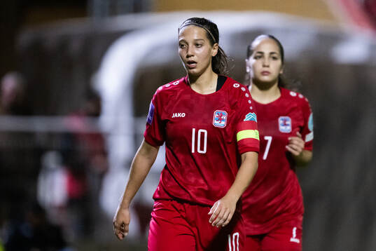 Laura Miller and Joana Mourenco Magalhaes of Luxembourg