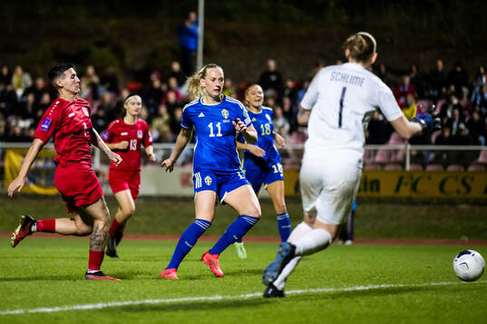 Stina Blackstenius of Sweden scored a goal that is later