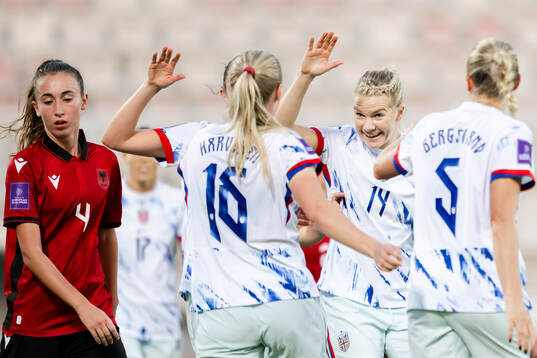 Ada Hegerberg of Norway celebrates