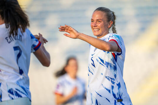 Guro Bergsvand of Norway celebrates