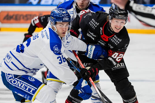 Leksands Hannes Hellberg och Malmö Redhawks Robin Salo