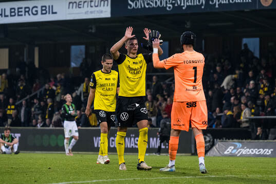 Mjällbys Arvid Brorsson, Rasmus Wikström och målvakt