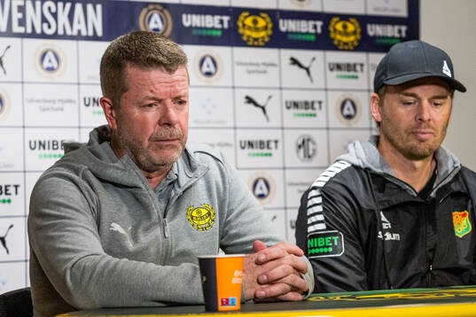 Mjällbys tränare Anders Torstensson och GAISs tränare