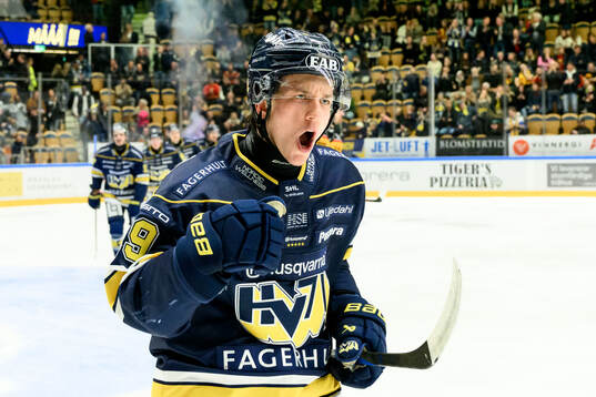 HV71s Jamiro Reber jublar