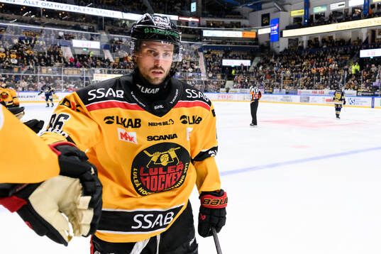 Luleås Mathias Bromé jublar