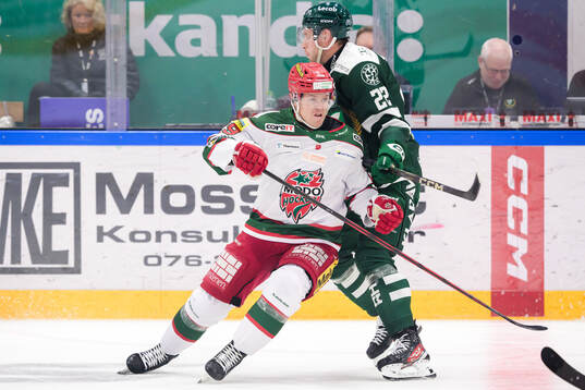 Modos Mikkel Aagaard och Färjestads Per Åslund