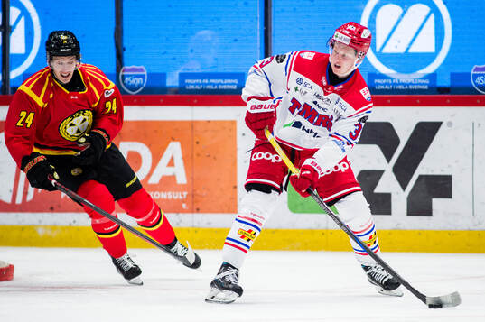 Brynäs Linus Lindblom och Timrås Viggo Gustafsson