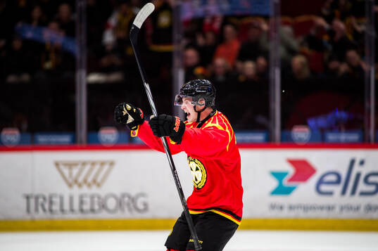 Brynäs Victor Söderström jublar