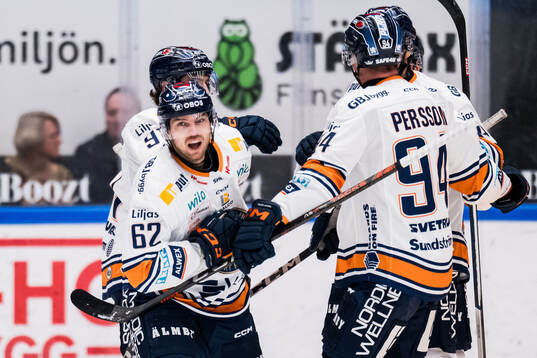 Växjös Manuel Ågren jublar