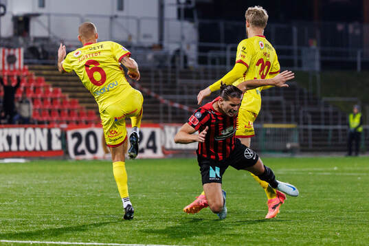 Kalmars Rasmus Sjöstedt och Lars Saetra mot