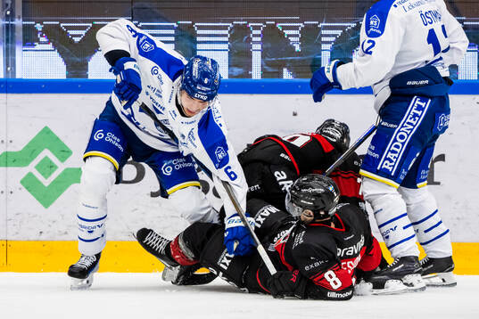 Leksands Alexander Lundqvist och Malmö Redhawks Johan