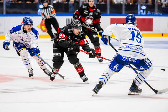 Leksands Marcus Karlberg och Malmö Redhawks Christoffer
