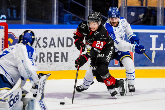 Malmö Redhawks Christoffer Forsberg och Leksands Matt Caito