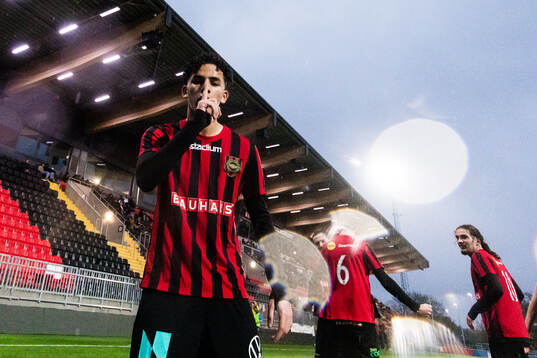 Brommapojkarnas Jonas El Mallah jublar