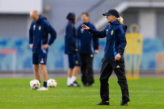 Assistant coach Victoria Sandell of the Swedish women's
