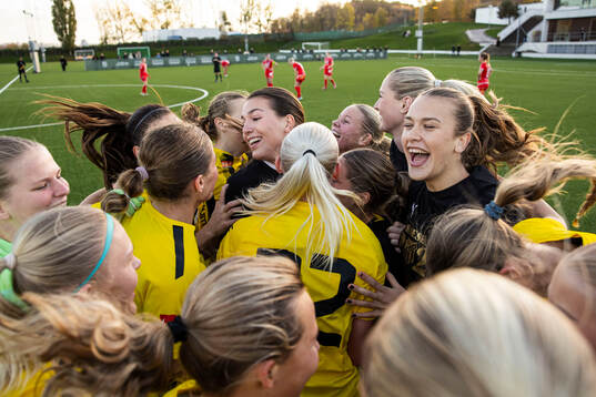 Häckens spelare jublar