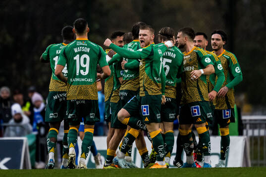 IFK Norrköpings Dino Salihovic och Christoffer Nyman jublar