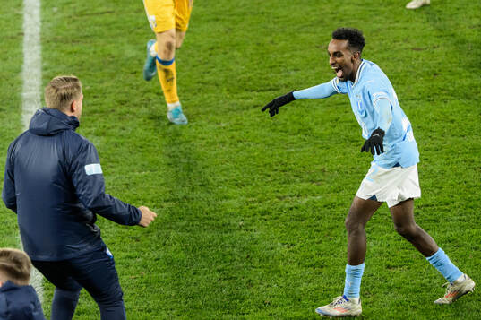 Malmö FFs Taha Ali jublar