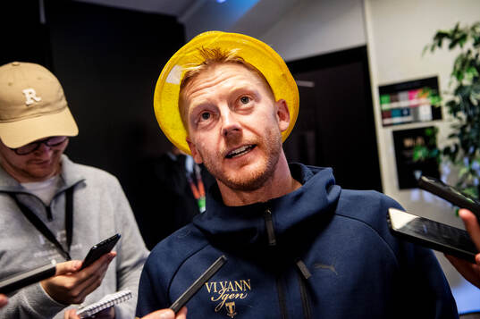 Malmö FFs Anders Christiansen på en pressträff