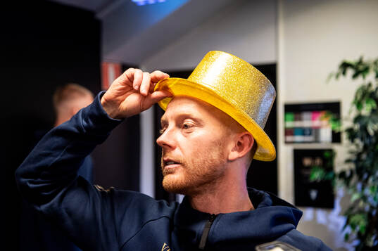 Malmö FFs Anders Christiansen på en pressträff