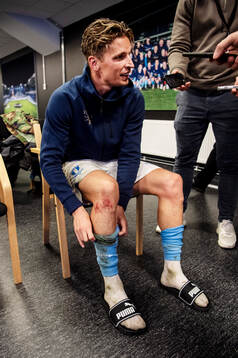 Malmö FFs Jens Stryger Larsen på en pressträff