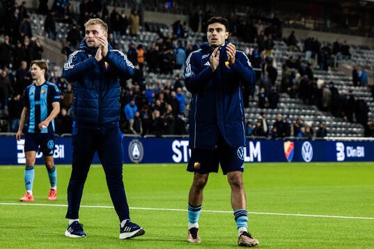 Djurgården målvakt Jacob Rinne och Deniz Hümmet