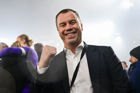 Malmö FFs sportchef Daniel Andersson jublar