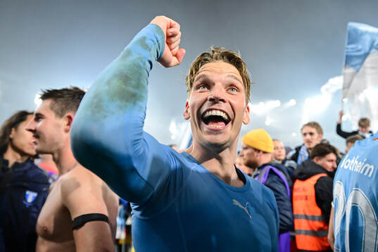 Malmö FFs Jens Stryger Larsen jublar