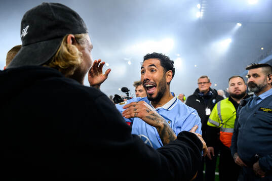 Malmö FFs Sergio Pena jublar