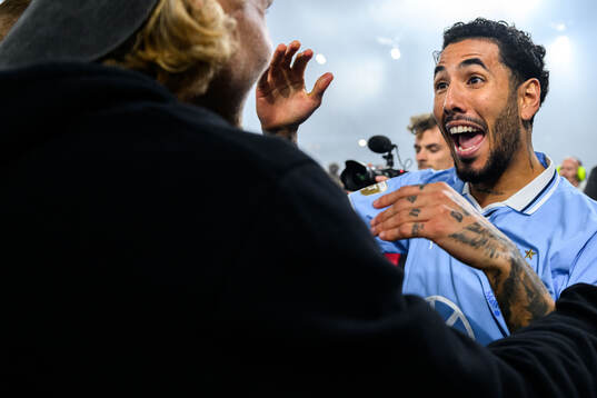 Malmö FFs Sergio Pena jublar