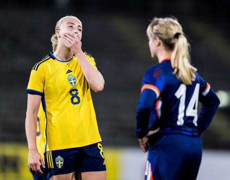 Wilma Leidhammar of Sweden looks dejected
