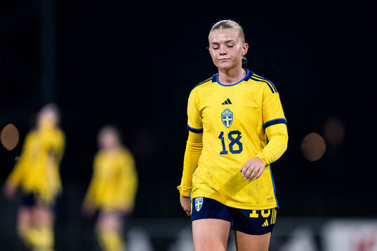 Matilda Nildén of Sweden looks dejected